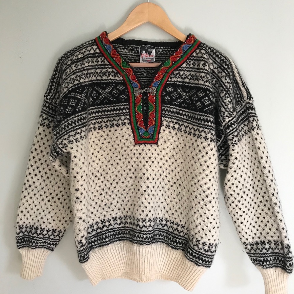 Fair isle wool sweater